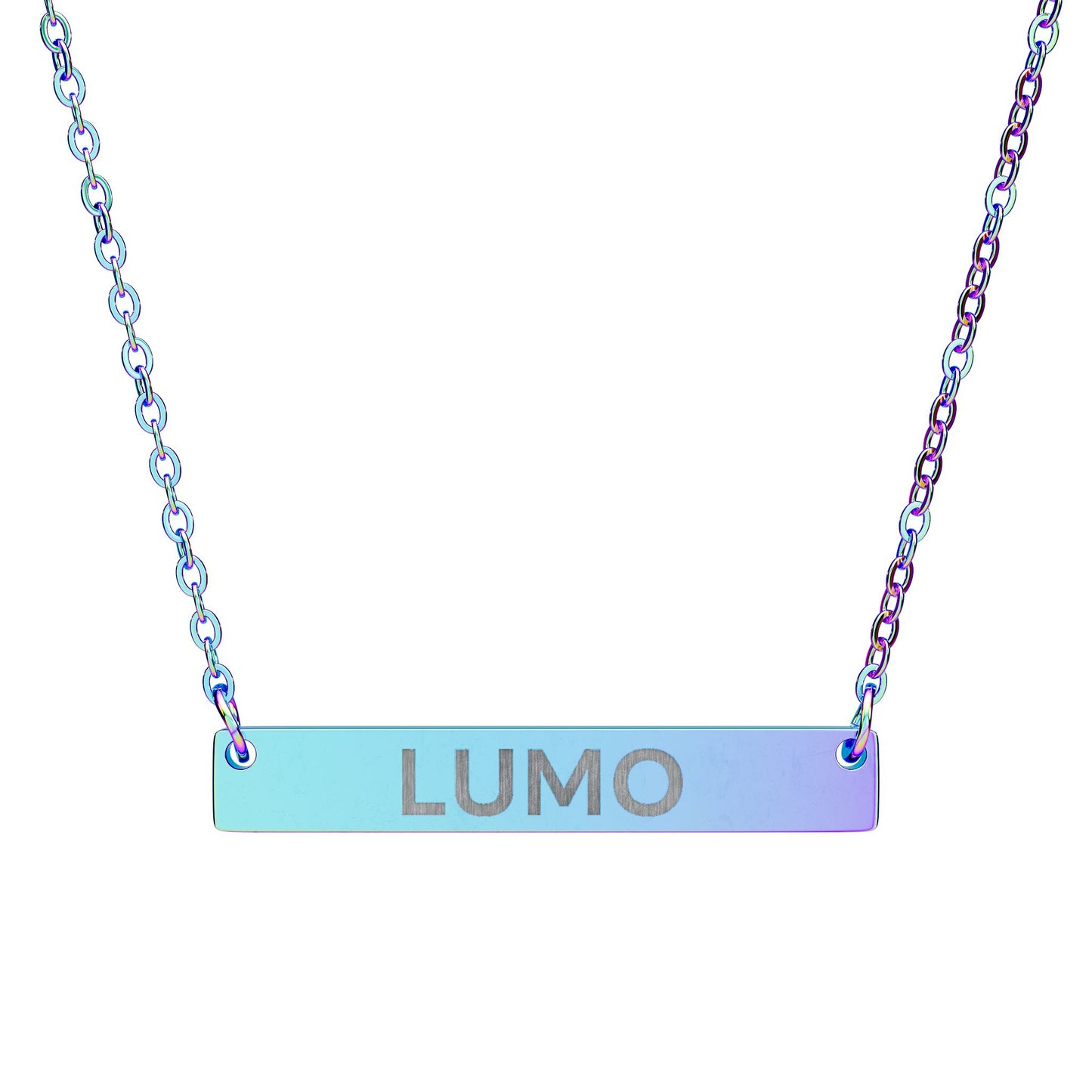 Lumo Horizontal Bar Necklace (Engraving)