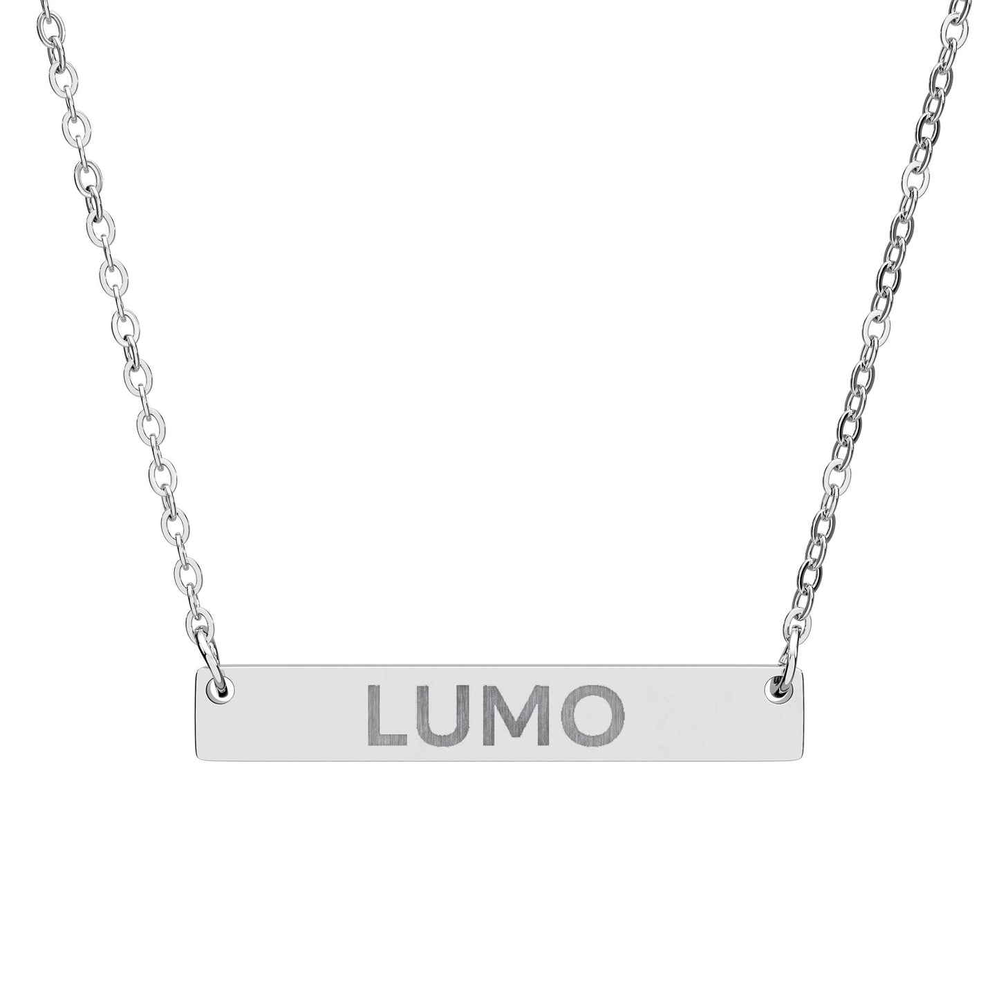 Lumo Horizontal Bar Necklace (Engraving)
