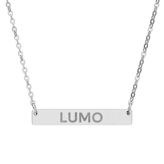 Lumo Horizontal Bar Necklace (Engraving)