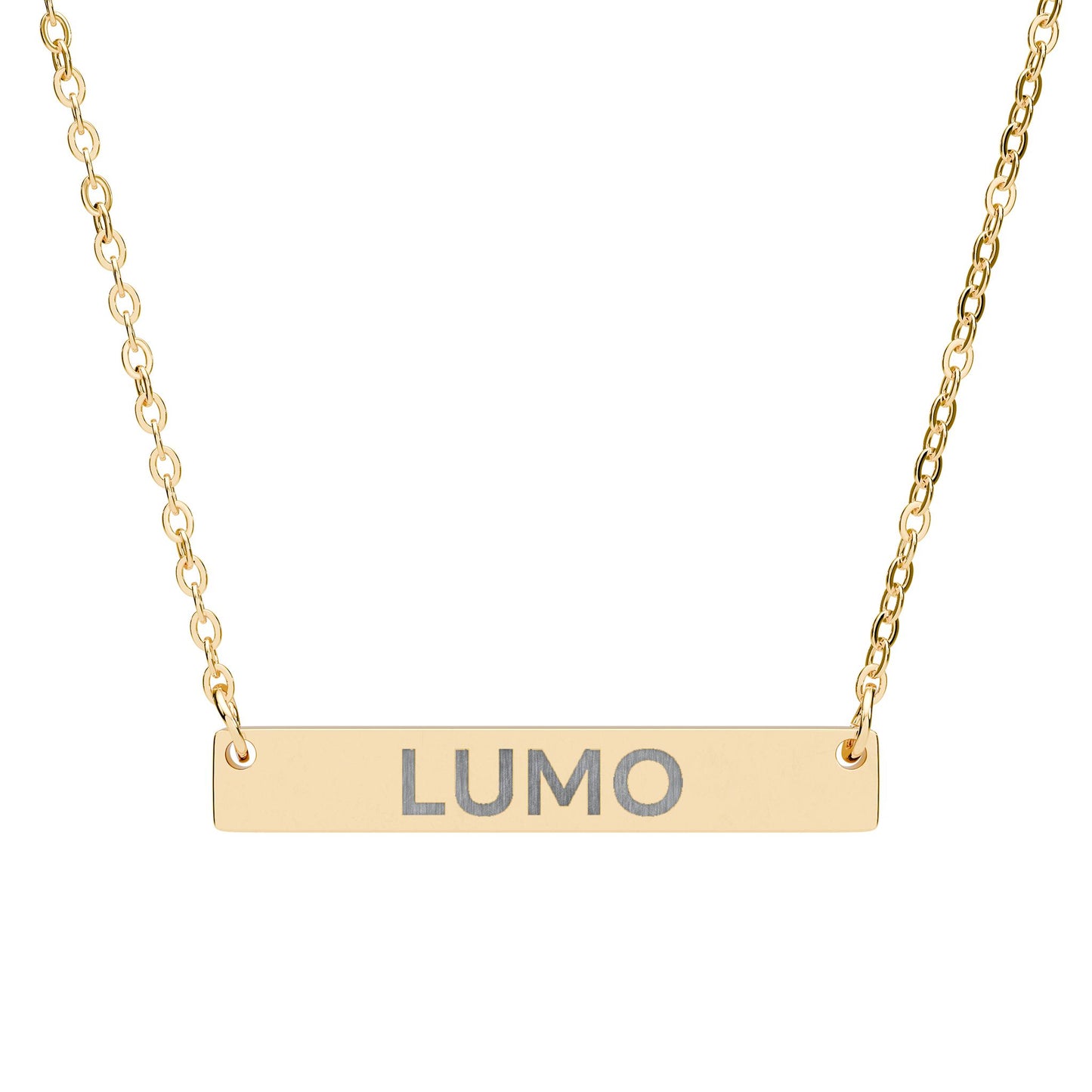 Lumo Horizontal Bar Necklace (Engraving)