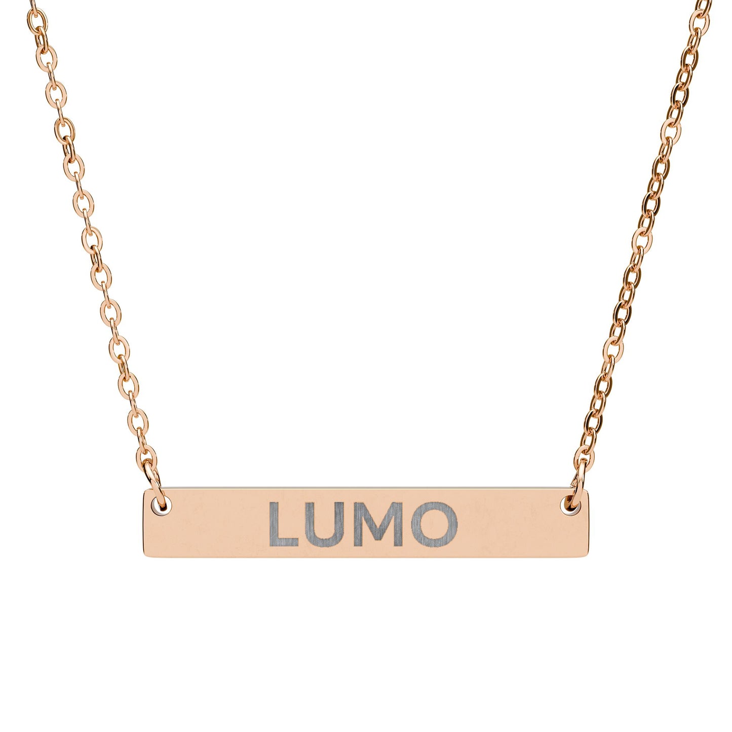 Lumo Horizontal Bar Necklace (Engraving)